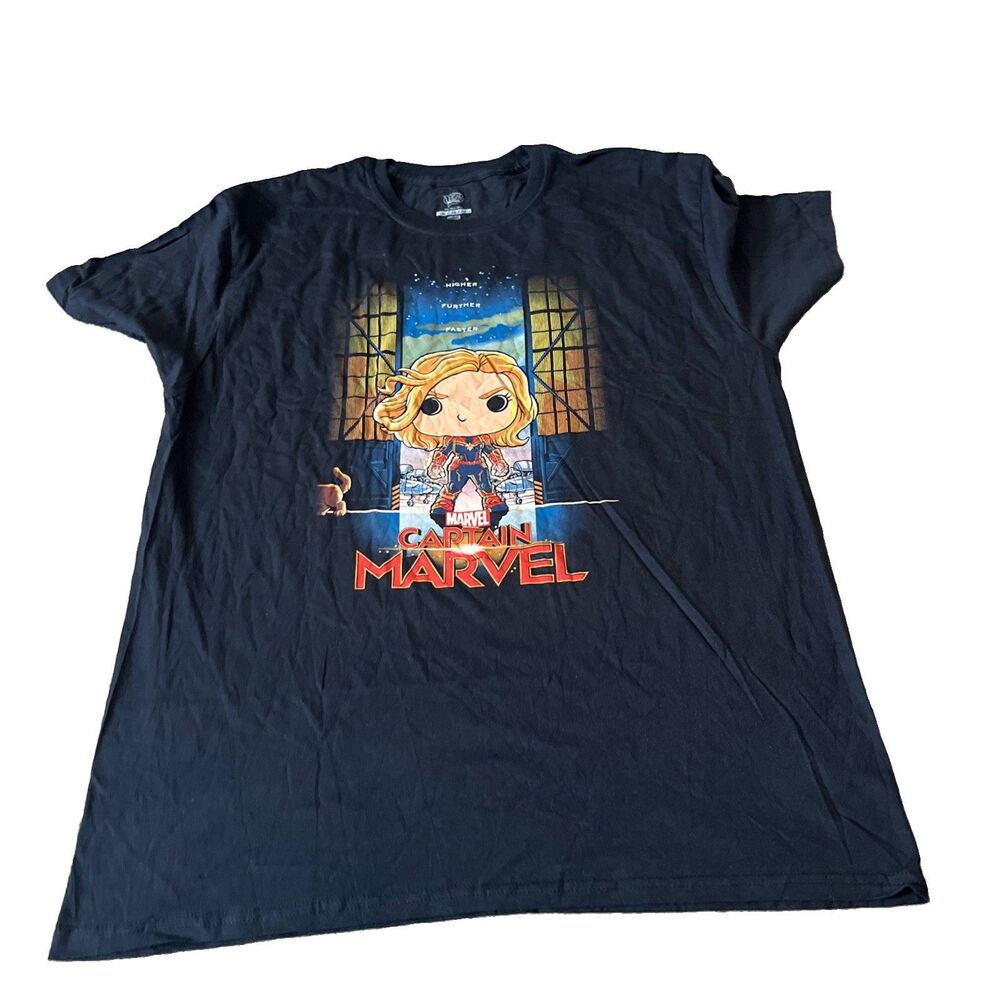 Funko PoP! Tee CAPTAIN MARVEL “Higher Further Faster” Collector’s Corps XL